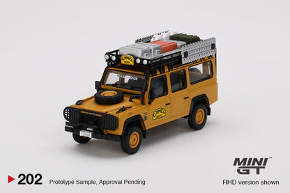 Mô hình xe Mini GT 1:64 Land Rover Defender 110 Camel Trophy Support Vehicle - MGT00202-SP