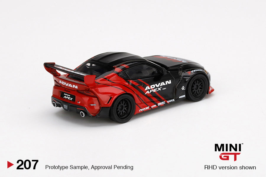 Mô hình xe Mini GT 1:64 Pandem Toyota GR Supra V1.0 Advan SEMA 2019 - MGT00207