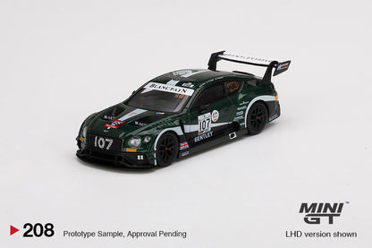 Mô hình xe Mini GT 1:64 Bentley Continental GT3 #107 M-Sport Team Bentley 2019 Total 24 Hours of Spa - MGT00208