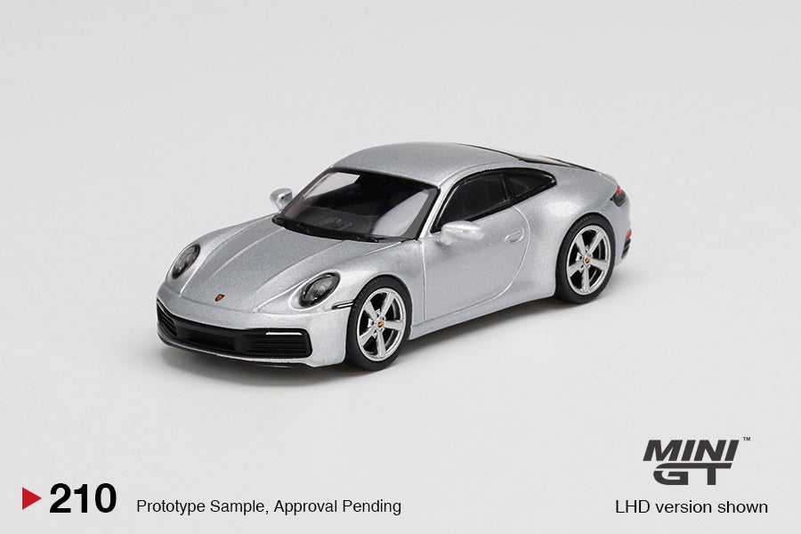 Mô hình xe Mini GT 1:64 Porsche 911 (992) Carrera S GT Silver Metallic - MGT00210