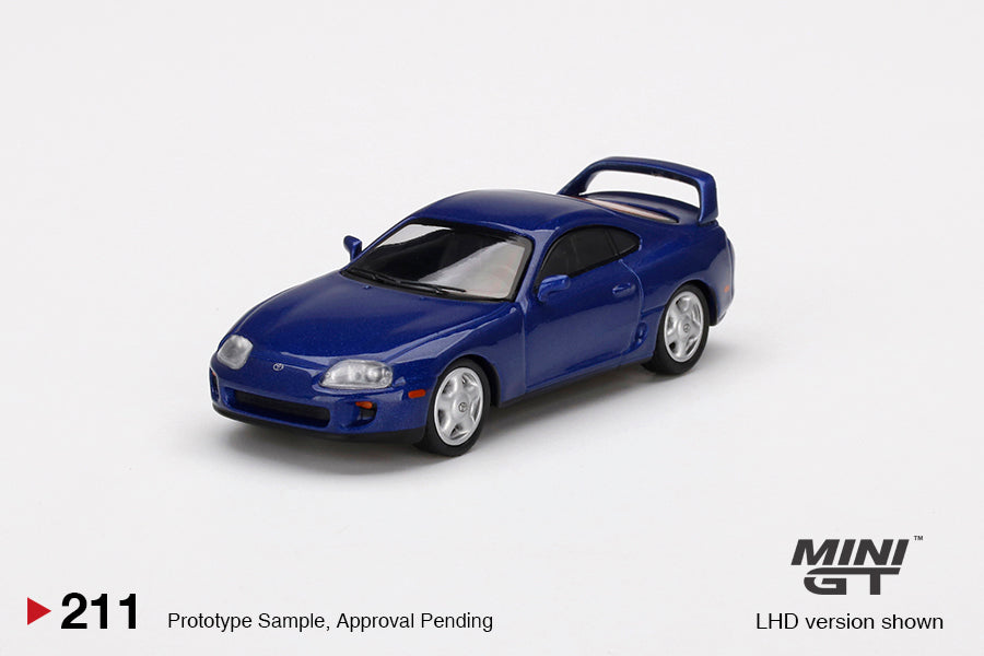 Mô hình xe Mini GT 1:64 Toyota Supra (JZA80) Blue Pearl Metallic - MGT00211