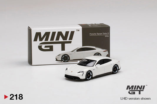 Mô hình xe Mini GT 1:64 Porsche Taycan Turbo S White - MGT00218