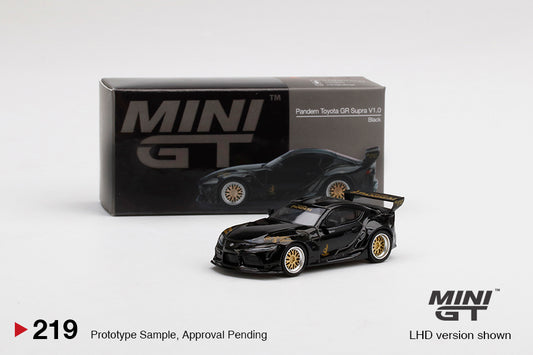 Mô hình xe Mini GT 1:64 Pandem Toyota GR Supra V1.0 Black - MGT00219