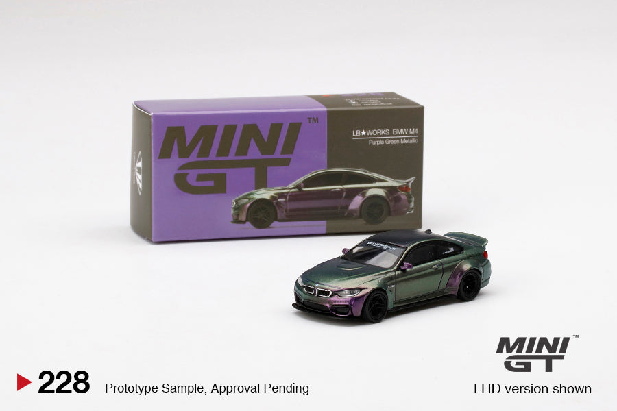 Mô hình xe Mini GT 1:64 LB★WORKS BMW M4 Purple-Green Metallic - MGT00228