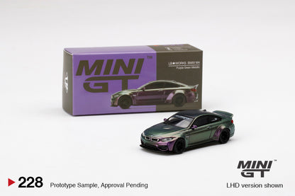 Mô hình xe Mini GT 1:64 LB★WORKS BMW M4 Purple-Green Metallic - MGT00228