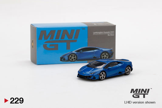 Mô hình xe Mini GT 1:64 Lamborghini Huracán EVO Blu Eleos - MGT00229