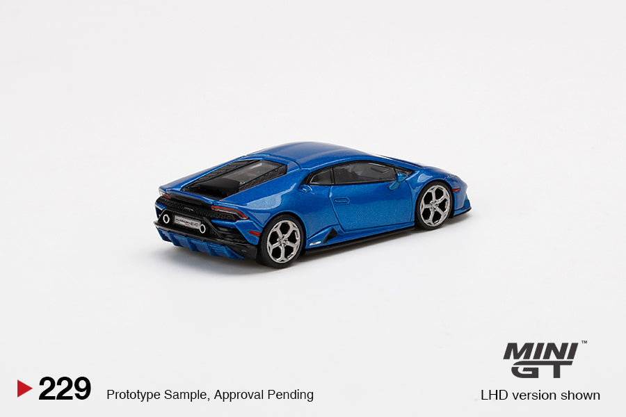 Mô hình xe Mini GT 1:64 Lamborghini Huracán EVO Blu Eleos - MGT00229