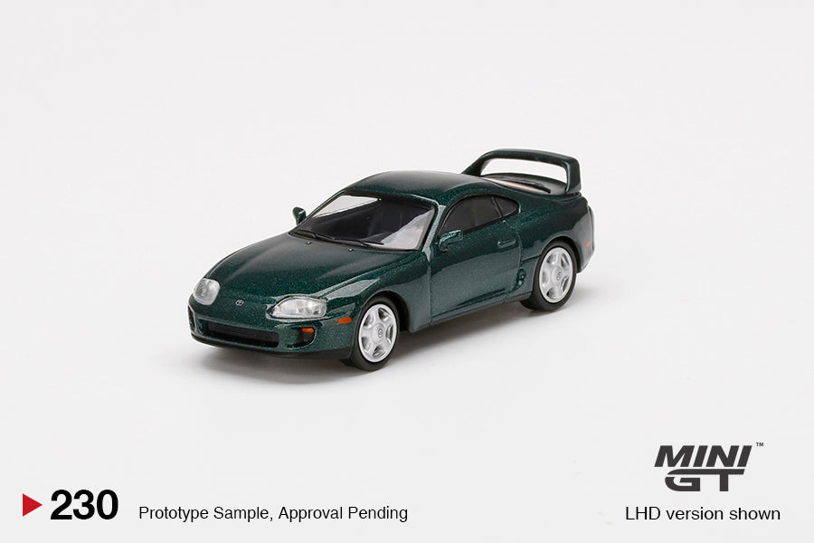 Mô hình xe Mini GT 1:64 Toyota Supra (JZA80) Dark Green Pearl Metallic - MGT00230