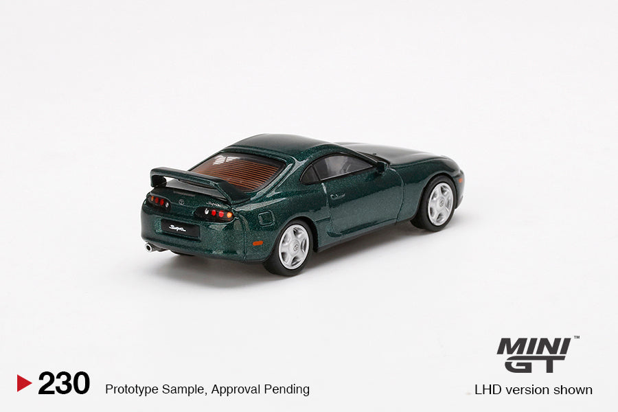 Mô hình xe Mini GT 1:64 Toyota Supra (JZA80) Dark Green Pearl Metallic - MGT00230