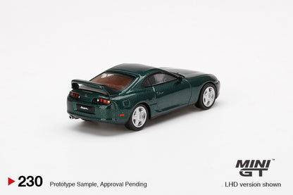 Mô hình xe Mini GT 1:64 Toyota Supra (JZA80) Dark Green Pearl Metallic - MGT00230