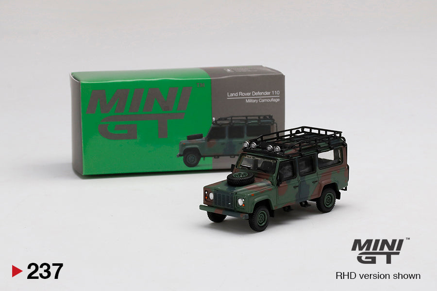 Mô hình xe Mini GT 1:64 Land Rover Defender 110 Military Camouflage - MGT00237-R