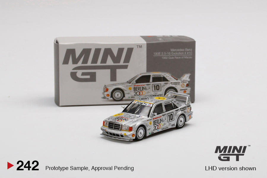 Mô hình xe Mini GT 1:64 Mercedes-Benz 190E 2.5-16 Evolution II #10 Berlin 1992 Guia Race of Macau - MGT00242-L