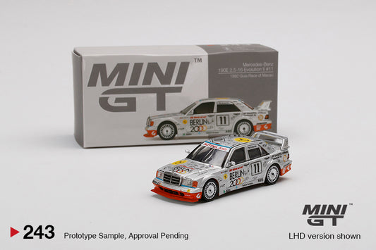 Mô hình xe Mini GT 1:64 Mercedes-Benz 190E 2.5-16 Evolution II #11 Berlin 1992 Guia Race of Macau - MGT00243-L