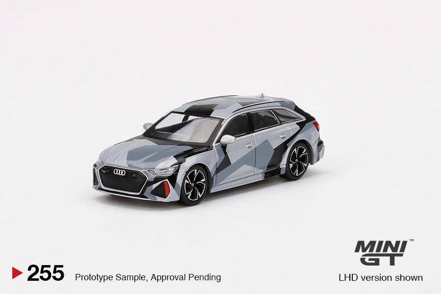 Mô hình xe Mini GT 1:64 Audi RS 6 Avant Silver Digital Camouflage - MGT00255-L