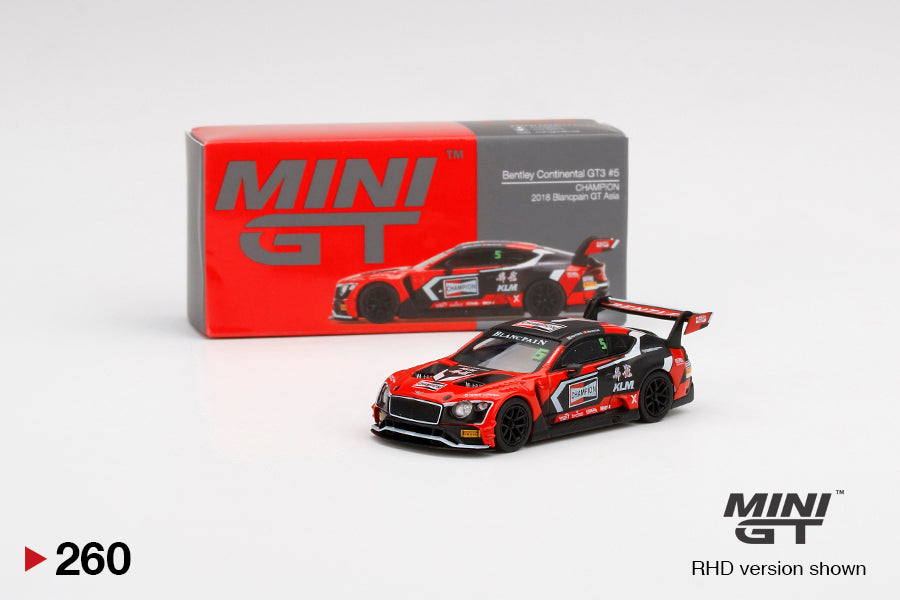 Mô hình xe Mini GT 1:64 Bentley Continental GT3 #5 2018 Blancpain GT Asia - MGT00260