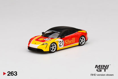 Mô hình xe Mini GT 1:64 Porsche Taycan Turbo S Porsche x Shell - MGT00263
