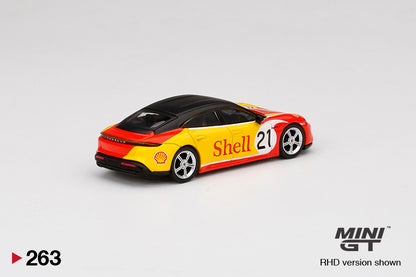 Mô hình xe Mini GT 1:64 Porsche Taycan Turbo S Porsche x Shell - MGT00263