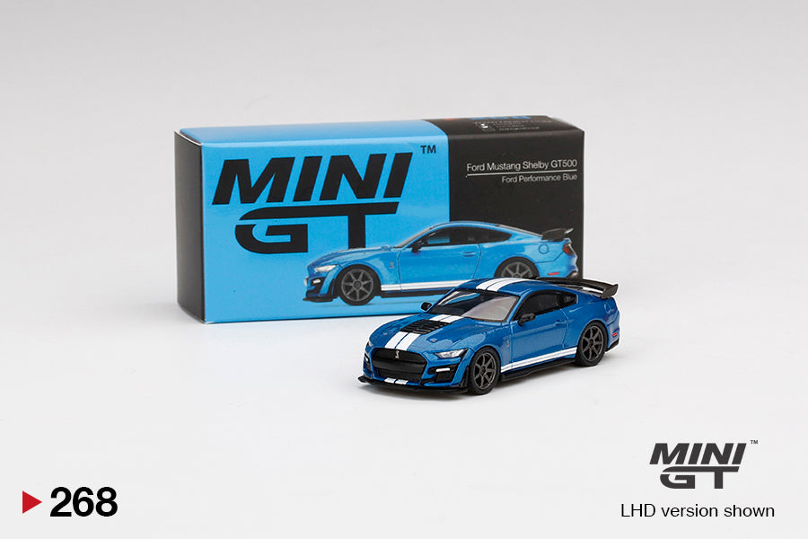 Mô hình xe Mini GT 1:64 Ford Mustang Shelby GT500 Ford Performance Blue - MGT00268