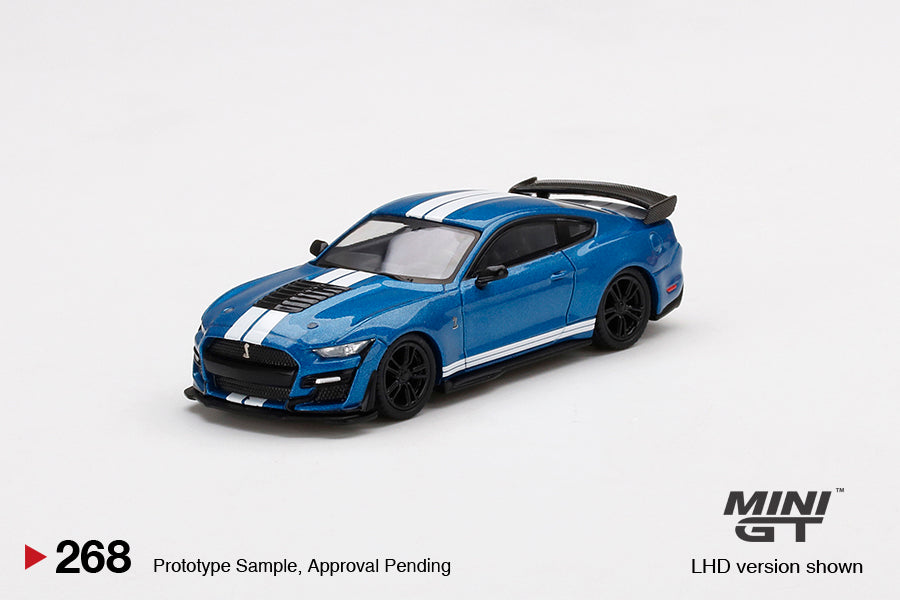 Mô hình xe Mini GT 1:64 Ford Mustang Shelby GT500 Ford Performance Blue - MGT00268