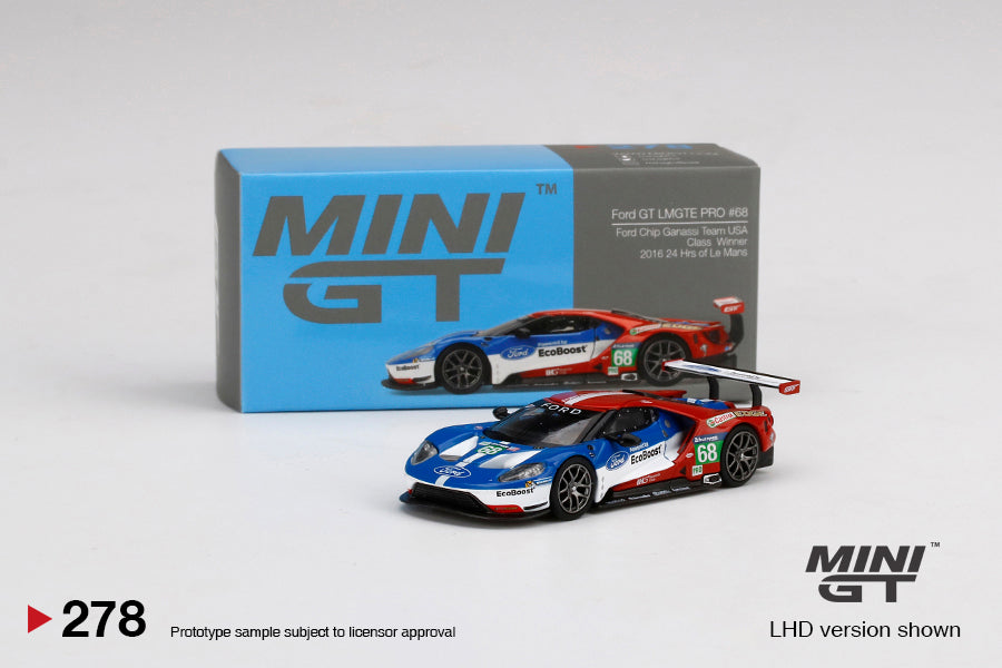 Mô hình xe Mini GT 1:64 Ford GT LMGTE PRO #68 2016 24 Hrs of Le Mans Class Winner - MGT00278