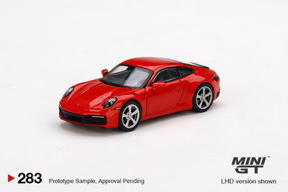 Mô hình xe Mini GT 1:64 Porsche 911 (992) Carrera S Guards Red - MGT00283