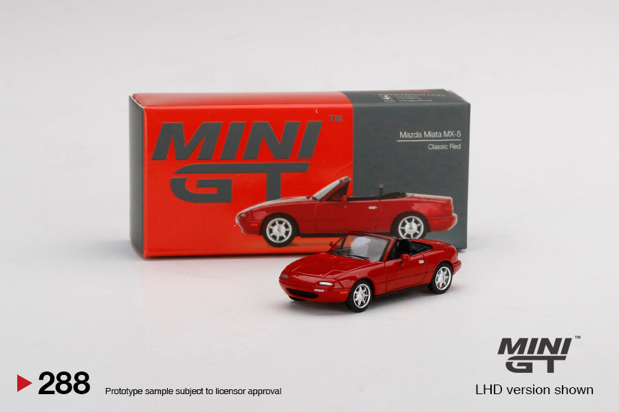 Mô hình xe Mini GT 1:64 Mazda Miata MX-5 (NA) Classic Red - MGT00288
