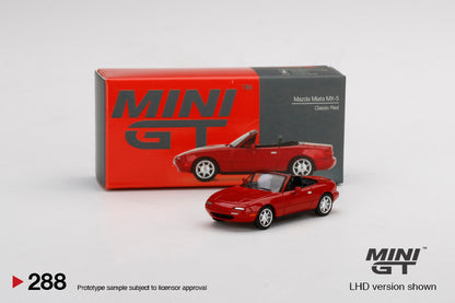 Mô hình xe Mini GT 1:64 Mazda Miata MX-5 (NA) Classic Red - MGT00288