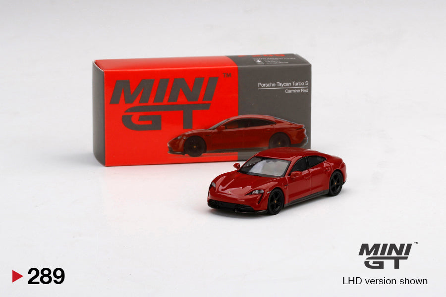 Mô hình xe Mini GT 1:64 Porsche Taycan Turbo S Carmine Red - MGT00289