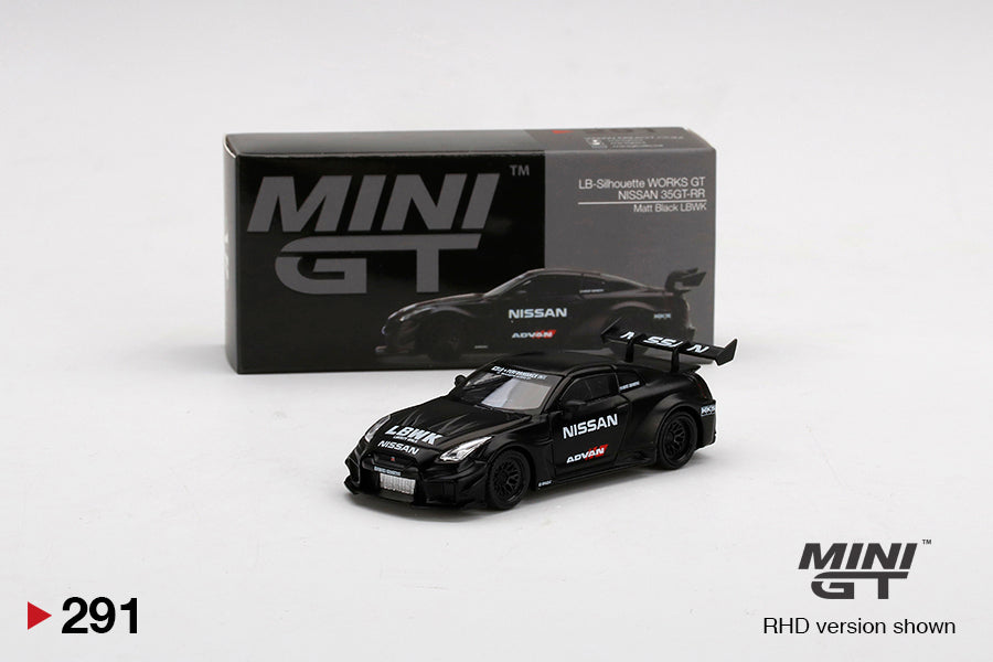 Mô hình xe Mini GT 1:64 LB-Silhouette WORKS GT NISSAN 35GT-RR Ver.2 Matt Black LBWK - MGT00291