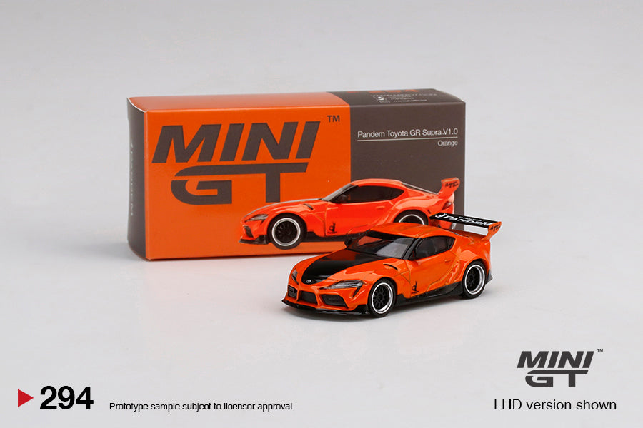 Mô hình xe Mini GT 1:64 Pandem Toyota GR Supra V1.0 Orange - MGT00294