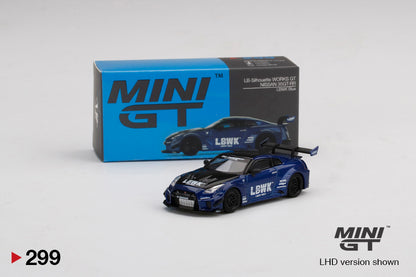 Mô hình xe Mini GT 1:64 LB-Silhouette WORKS GT NISSAN 35GT-RR Ver.2 LBWK Blue - MGT00299