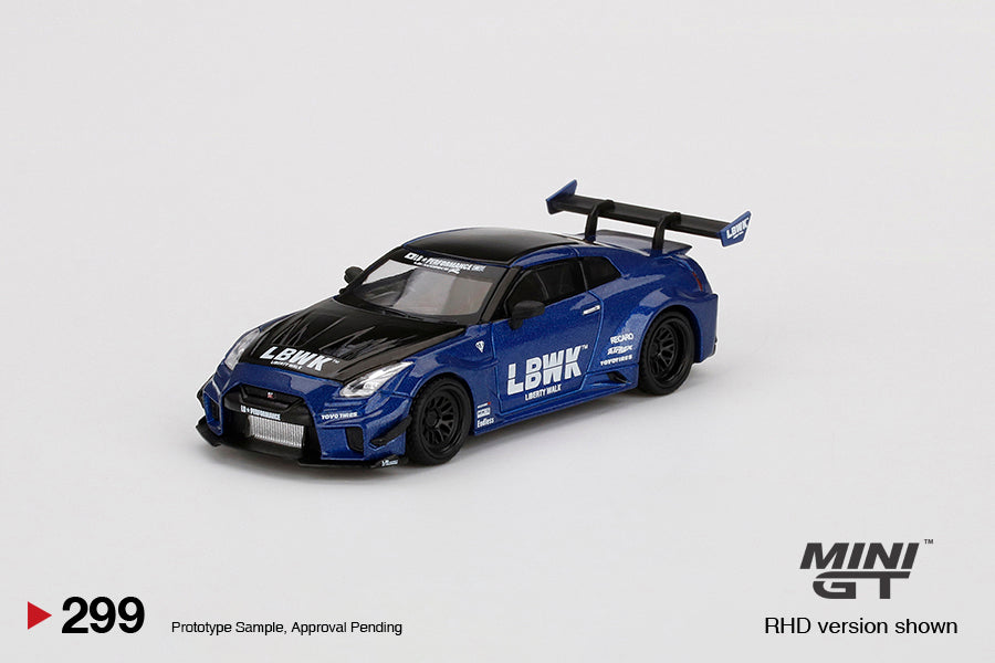 Mô hình xe Mini GT 1:64 LB-Silhouette WORKS GT NISSAN 35GT-RR Ver.2 LBWK Blue - MGT00299