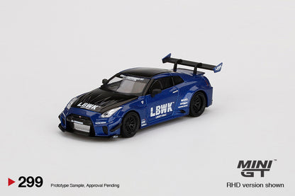 Mô hình xe Mini GT 1:64 LB-Silhouette WORKS GT NISSAN 35GT-RR Ver.2 LBWK Blue - MGT00299
