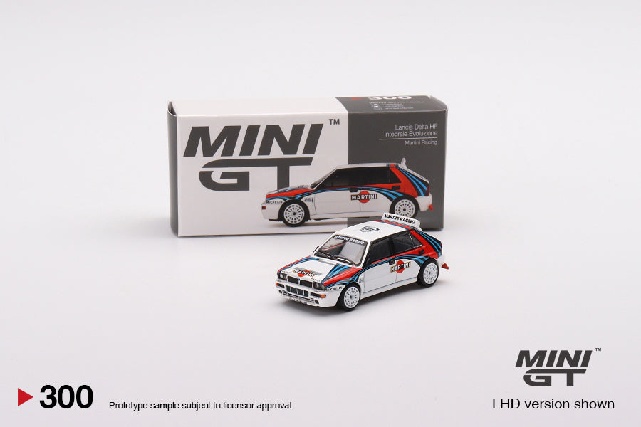 Mô hình xe Mini GT 1:64 Lancia Delta HF Integrale Evoluzione Martini Racing - MGT00300