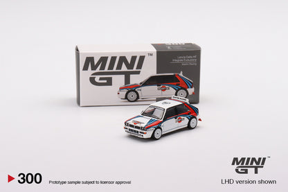 Mô hình xe Mini GT 1:64 Lancia Delta HF Integrale Evoluzione Martini Racing - MGT00300
