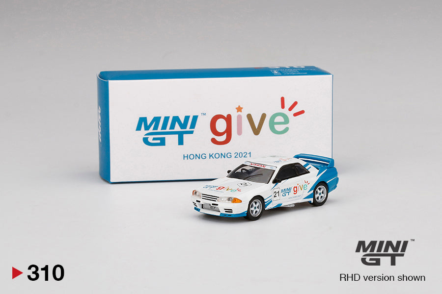 Mô hình xe Mini GT 1:64 Nissan Skyline GT-R (R32) Gr. A #21 MINI GT give 2021 HK Edition - MGT00310