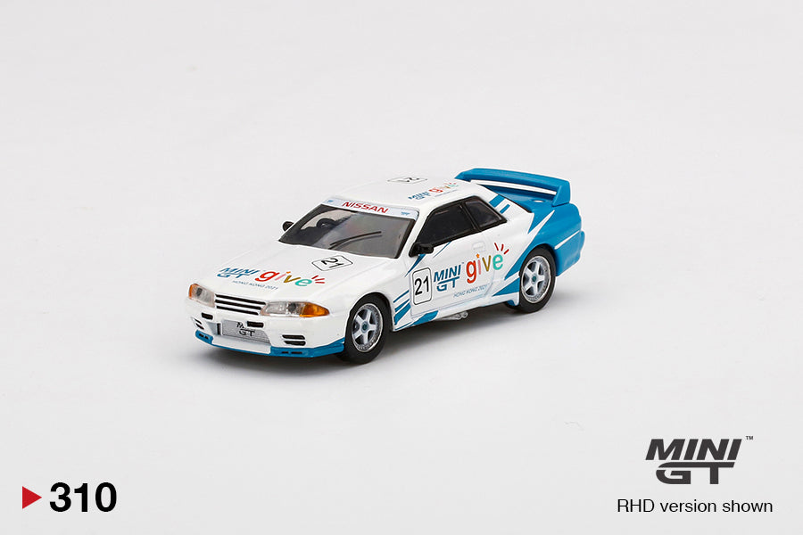 Mô hình xe Mini GT 1:64 Nissan Skyline GT-R (R32) Gr. A #21 MINI GT give 2021 HK Edition - MGT00310