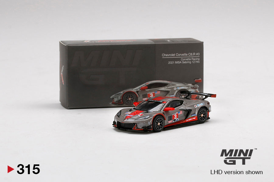 Mô hình xe Mini GT 1:64 Chevrolet Corvette C8.R #3 Corvette Racing 2021 IMSA Sebring 12 Hrs - MGT00315