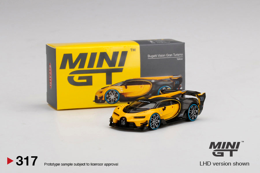 Mô hình xe Mini GT 1:64 Bugatti Vision Gran Turismo Yellow - MGT00317