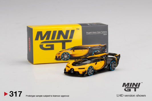 Mô hình xe Mini GT 1:64 Bugatti Vision Gran Turismo Yellow - MGT00317