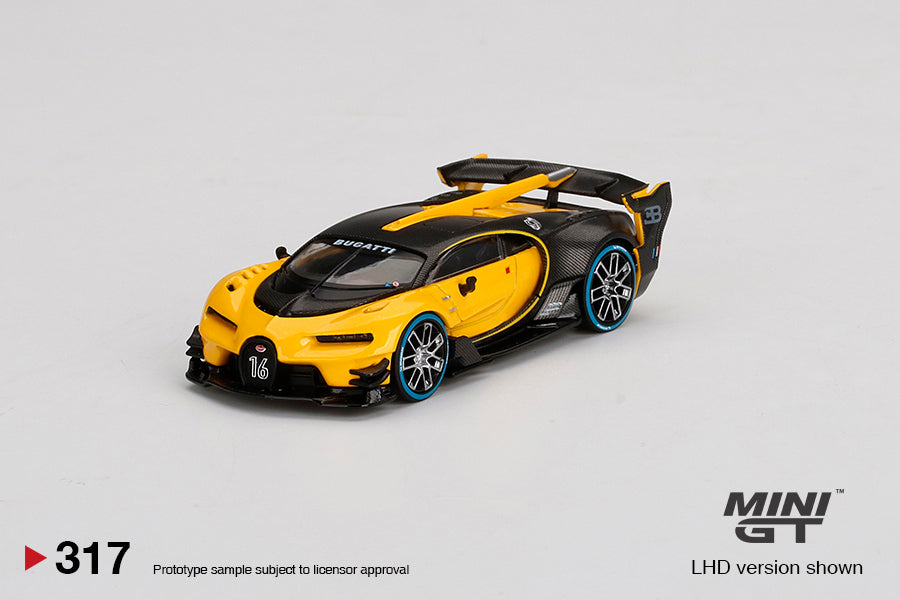 Mô hình xe Mini GT 1:64 Bugatti Vision Gran Turismo Yellow - MGT00317