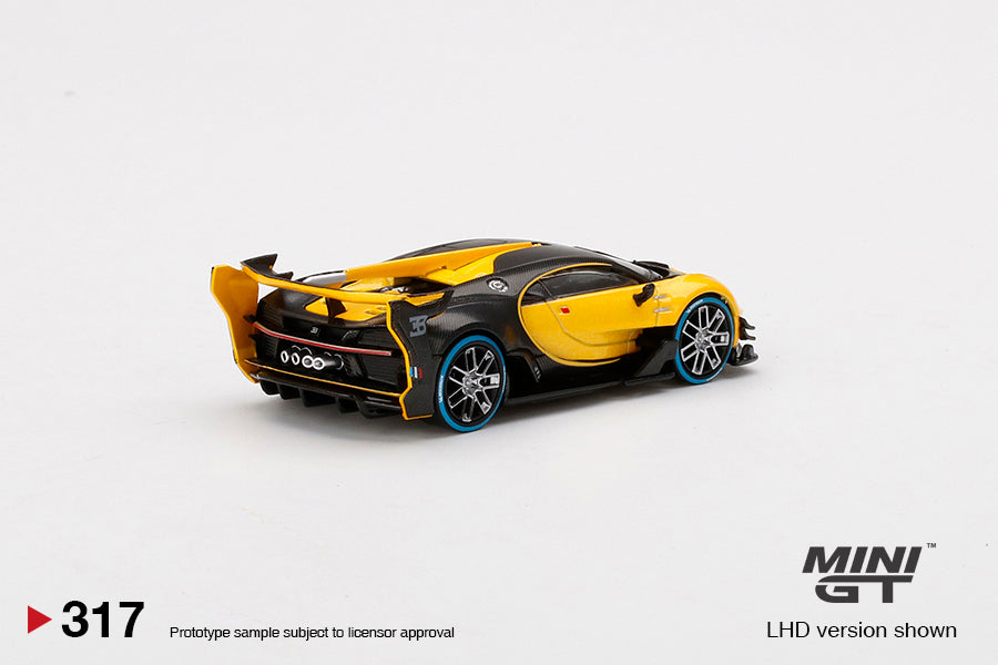 Mô hình xe Mini GT 1:64 Bugatti Vision Gran Turismo Yellow - MGT00317