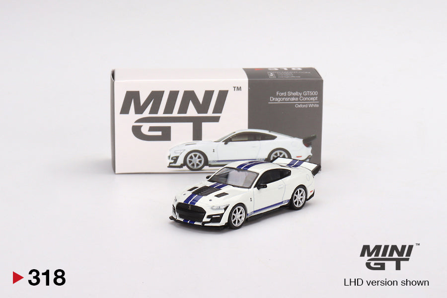 Mô hình xe Mini GT 1:64 Ford Shelby GT500 Dragonsnake Concept Oxford White - MGT00318