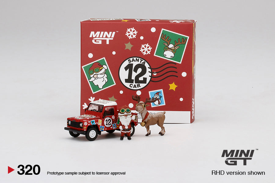 Mô hình xe Mini GT 1:64 Land Rover Defender 90 Pickup - 2021 Christmas Edition - MGT00320