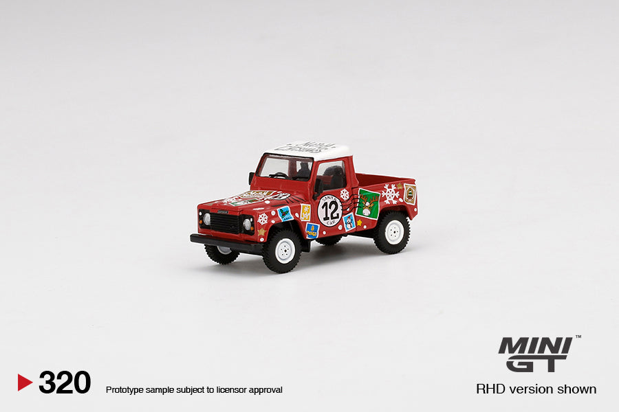 Mô hình xe Mini GT 1:64 Land Rover Defender 90 Pickup - 2021 Christmas Edition - MGT00320