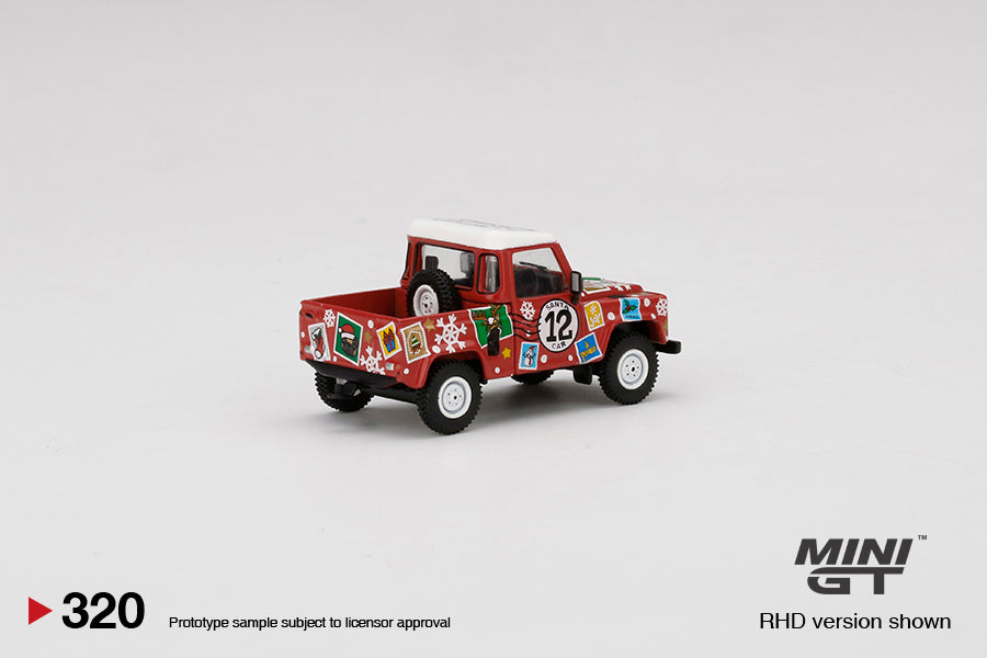 Mô hình xe Mini GT 1:64 Land Rover Defender 90 Pickup - 2021 Christmas Edition - MGT00320