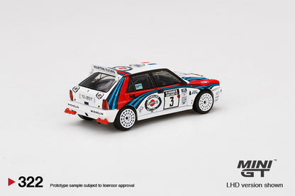 Mô hình xe Mini GT 1:64 Lancia Delta HF Integrale Evoluzione 1992 Rally 1000 Lakes Winner #3 - MGT00322