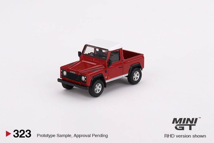 Mô hình xe Mini GT 1:64 Land Rover Defender 90 Pickup Masai Red - MGT00323