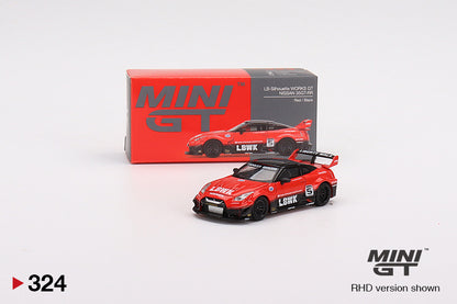 Mô hình xe Mini GT 1:64 LB-Silhouette WORKS GT NISSAN 35GT-RR Ver.1 Red/Black - MGT00324