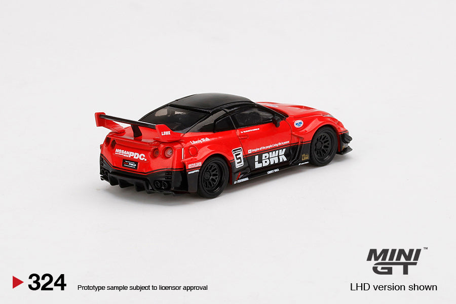 Mô hình xe Mini GT 1:64 LB-Silhouette WORKS GT NISSAN 35GT-RR Ver.1 Red/Black - MGT00324